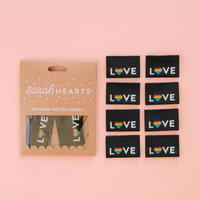 Sarah Hearts - Sewing Labels - Love Pride Heart