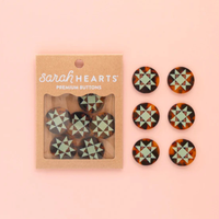 Sarah Hearts - Buttons - Quilt Star - Large