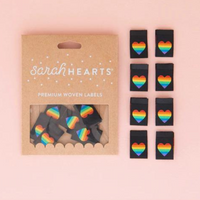 Sarah Hearts - Sewing Labels - Pride Rainbow Heart