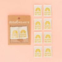 Sarah Hearts - Sewing Labels - Made By Me Gold
