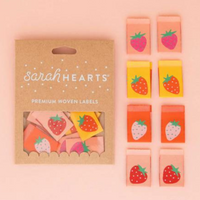 Sarah Hearts - Sewing Labels - Strawberry Multipack