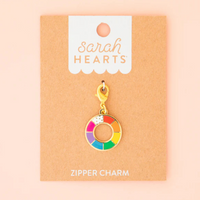 Sarah Hearts - Zipper Charm - Color Wheel