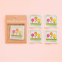 Sarah Hearts - Sewing Labels - Stay Grounded
