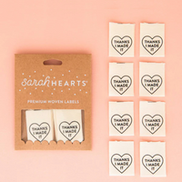 Sarah Hearts - Sewing Labels - Thanks I Made It - Heart