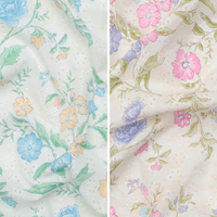 Cotton - Embroidery - Digital Print - Stems - Assorted
