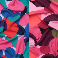 Viscose - Challis - Designer Print - Abstract Circles - Assorted