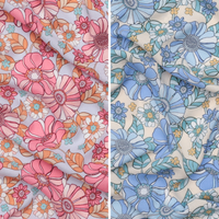 Rayon - Challis - Groovy Floral - Assorted