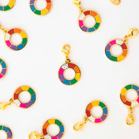 Sarah Hearts - Zipper Charm - Color Wheel