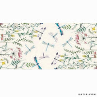 Katia - Cotton - Canvas Print - Dragonfly Border