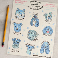 Stay Home Club - Sticker Sheet - Food Dogs