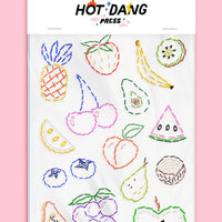 Hot Dang Press - Sheet Set - Fruit Embroidery