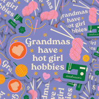 Sarah Hearts - Sticker - Grandmas Have Hot Girl Hobbies