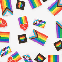 Sarah Hearts - Sewing Labels - Pride Rainbow - Iron-on