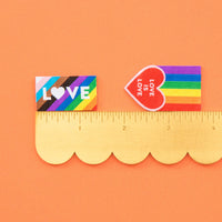 Sarah Hearts - Sewing Labels - Pride Rainbow - Iron-on