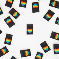 Sarah Hearts - Sewing Labels - Pride Rainbow Heart