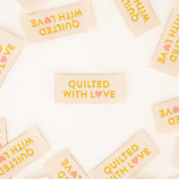 Sarah Hearts - Sewing Labels - Quilted With Love Gold