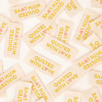 Sarah Hearts - Sewing Labels - Quilted With Love Gold