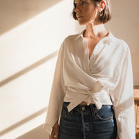 Chemise cache-coeur asymétrique Hortense