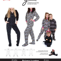 3244 // Footed pyjamas for men, women and children - Jalie