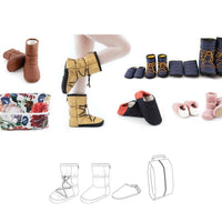 4025 // NORDIK Quilted booties and slippers with travel bag - Jalie