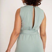 Jumpsuit with a back vent sewing pattern