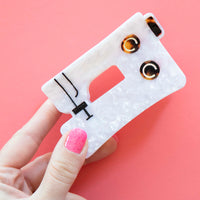 Sarah Hearts - Hair Claw Clip - Sewing Machine