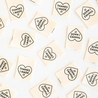Sarah Hearts - Sewing Labels - Thanks I Made It - Heart