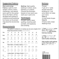 Grainline Studio - Tamarack Jacket - 14-30