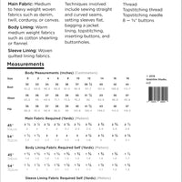 Grainline Studio - Thayer Jacket - Sizes 0-18