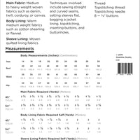 Grainline Studio - Thayer Jacket - Sizes 14-30