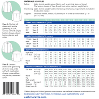 Cashmerette - Vernon Shirt - 12-32