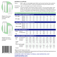 Cashmerette - Meriam Trousers - 0-16