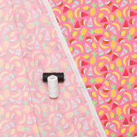 Cotton - Rainbowfruit - Lets Get Coconuts - Hot Pink