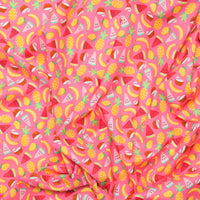 Cotton - Rainbowfruit - Lets Get Coconuts - Hot Pink