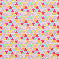 Cotton - Rainbowfruit - Triangles - White