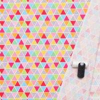 Cotton - Rainbowfruit - Triangles - White