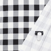 Bamboo - Jersey - Plaid - White Black
