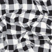 Bamboo - Jersey - Plaid - White Black