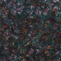 Cotton - Bali Batik - Mixed Folage - Black Jade