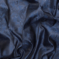 Poly Viscose - Lining - Paisley - Navy