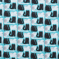 Cotton - Purr Fect Cats - Dark Turquoise