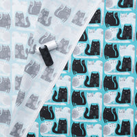 Cotton - Purr Fect Cats - Dark Turquoise