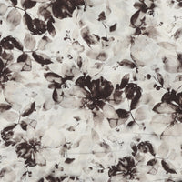 Linen Blend - Digital Print - Black Off White