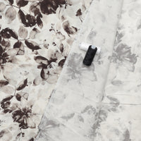 Linen Blend - Digital Print - Black Off White