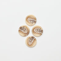 Buttons - 4-Hole - Butterscotch - Assorted Sizes