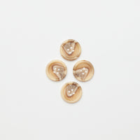 Buttons - 4-Hole - Butterscotch - Assorted Sizes