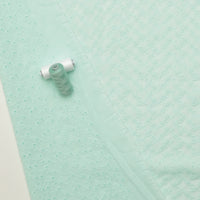 Cotton - Gold Fish Eyelet - Seafoam