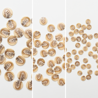 Buttons - 4-Hole - Butterscotch - Assorted Sizes