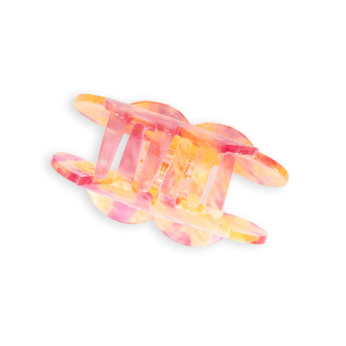 Sarah Hearts - Hair Claw Clip - Daisy Button Pink and Yellow