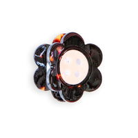 Sarah Hearts - Mini Hair Claw Clip - Daisy Button Tortoise Shell